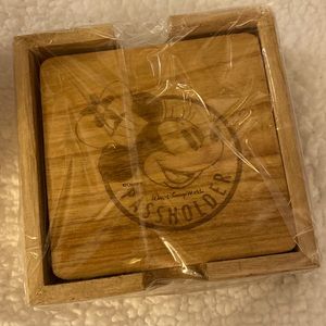 Chef Minnie 4 pack coaster set - with holder